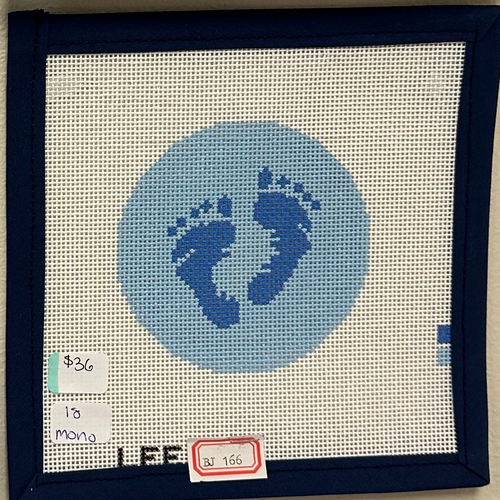 Baby Footprints - Blue 3” Round